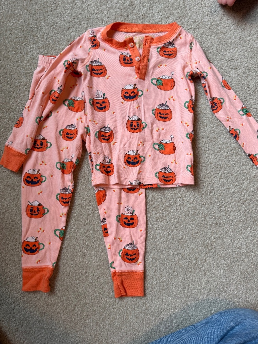 Beaufort Bonnet Pumpkin Pajama Set size 2t